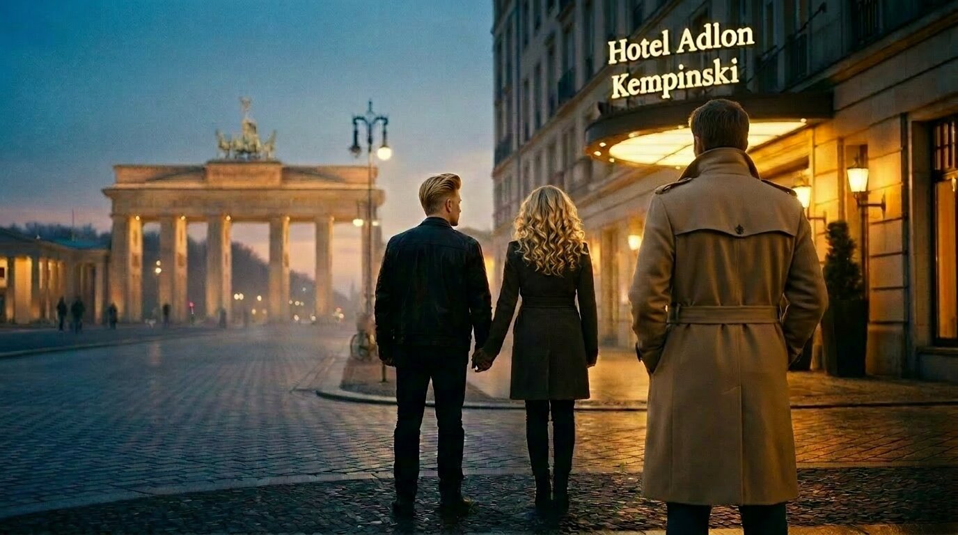 CC, Silvia y Klaus en el Hotel Adlon, Berlín